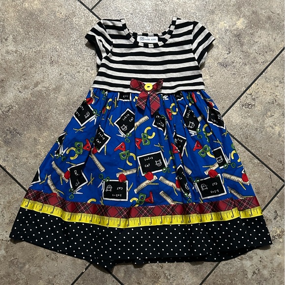 Bonnie Jean Black and White Striped Dress - Picture 3 of 7